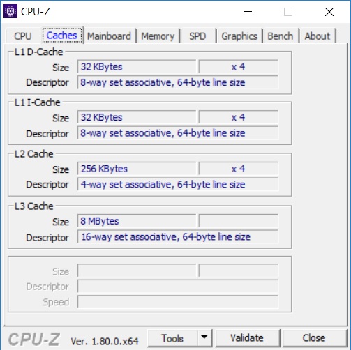 CPU CACHE DETAILES